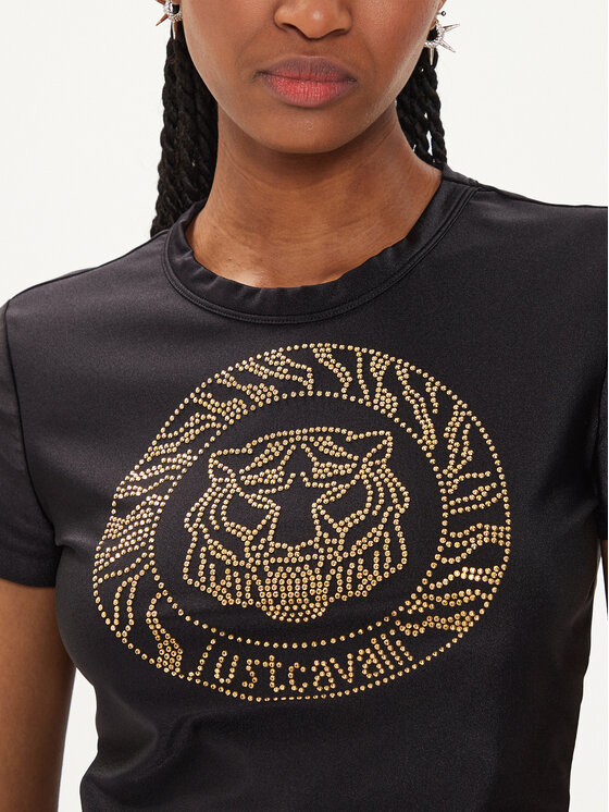 Just Cavalli Just Cavalli T-särk 76PAH607 Must Regular Fit