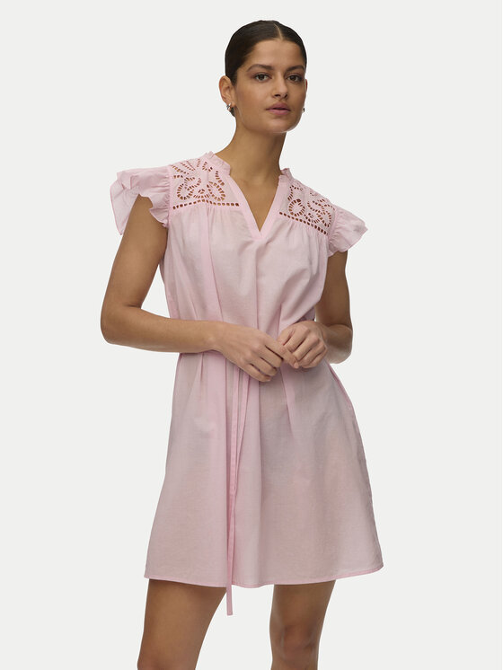 Vero Moda Vero Moda Nyári ruha Line 10346970 Világos rózsaszín Oversize