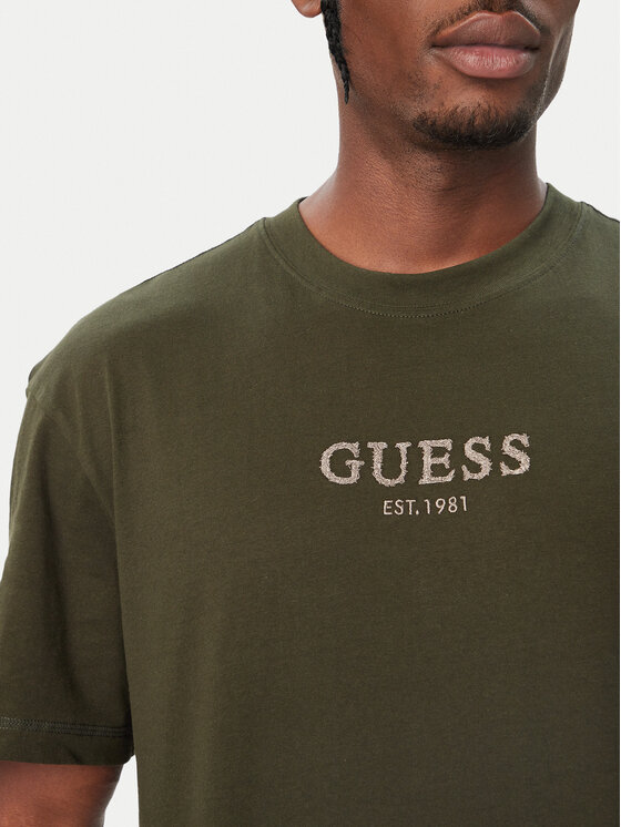 Guess Guess T-Shirt M6BI55 K6192 Zielony ciemny Oversize