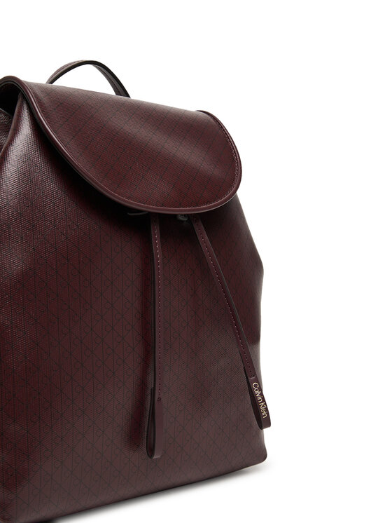 Calvin Klein Calvin Klein Ruksak Emblem Aop Flap Backpack LV04F3271G Bordová