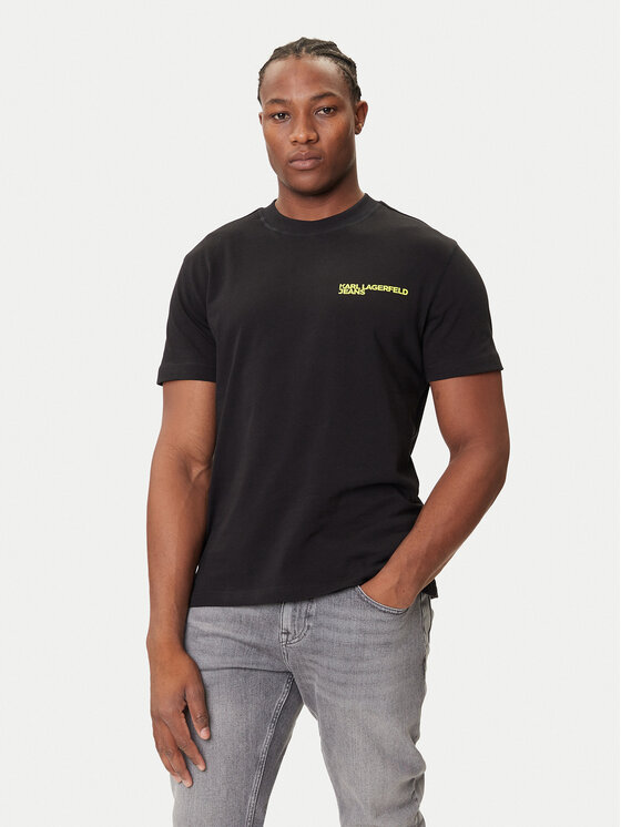 Karl Lagerfeld Jeans Karl Lagerfeld Jeans Tricou A3M17027 Negru Relaxed Fit