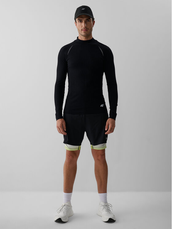 4F 4F Koszulka techniczna RUNNING Czarny Slim Fit