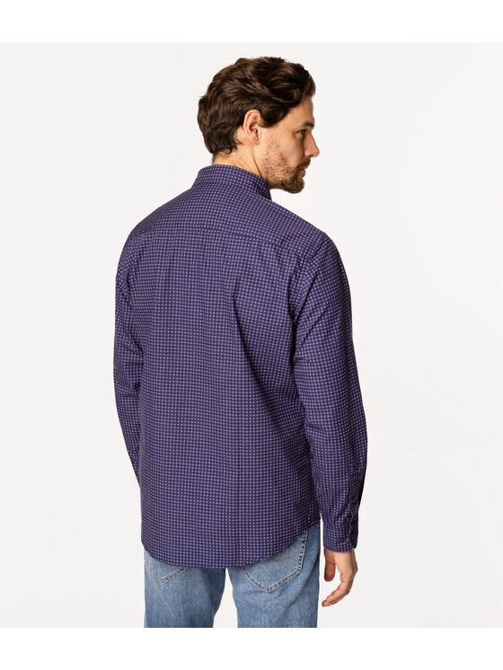 Lee Cooper Lee Cooper Koszula WAYNE 1124 Fioletowy Regular Fit