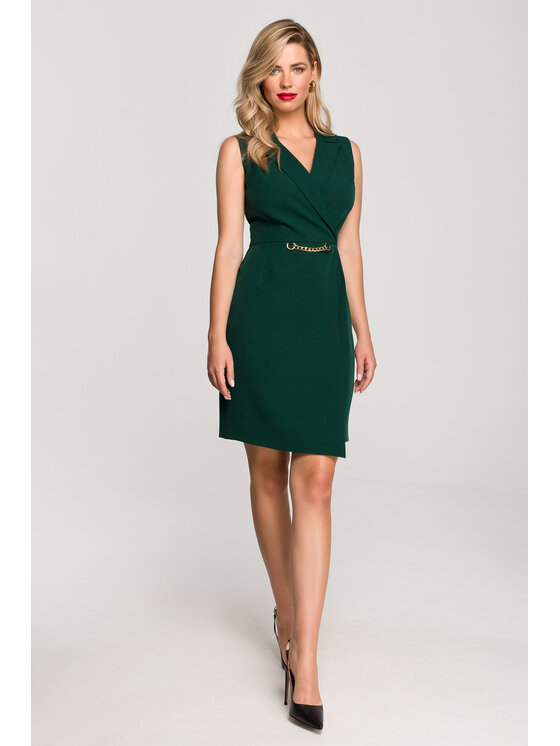 Makover Makover Abito da sera K149 Verde Regular Fit