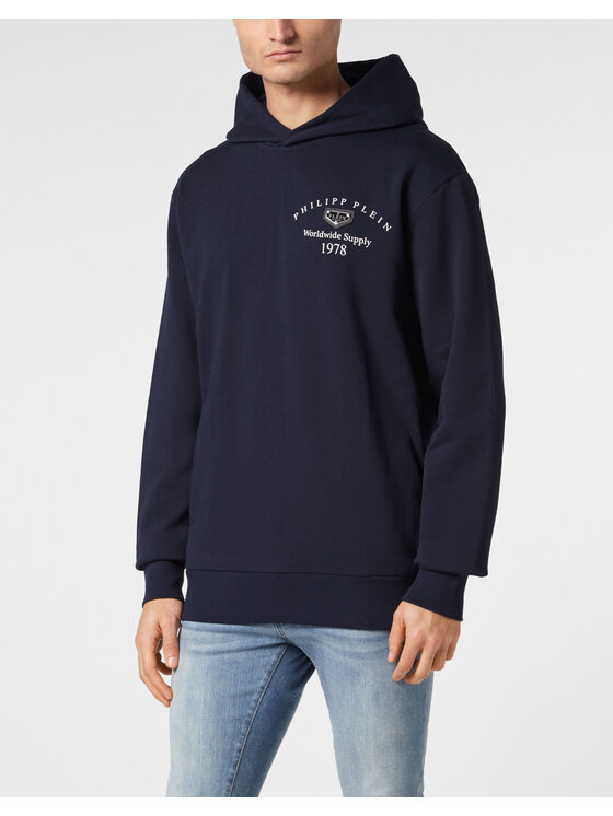 PHILIPP PLEIN PHILIPP PLEIN Mikina 23469 Modrá Regular Fit