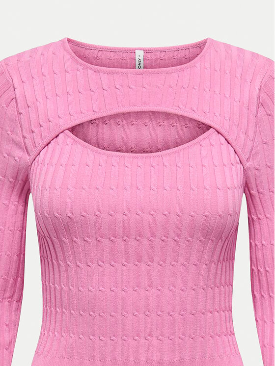 ONLY ONLY Светр Meddi 15339582 Рожевий Cropped Fit