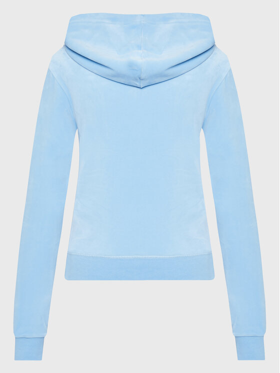 Juicy Couture Juicy Couture Majica dugih rukava Robertson JCAP176 Svijetloplava Slim Fit