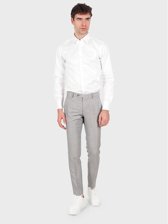 Evenemen Evenemen Spodnie garniturowe OVO BEIGE Szary Slim Fit