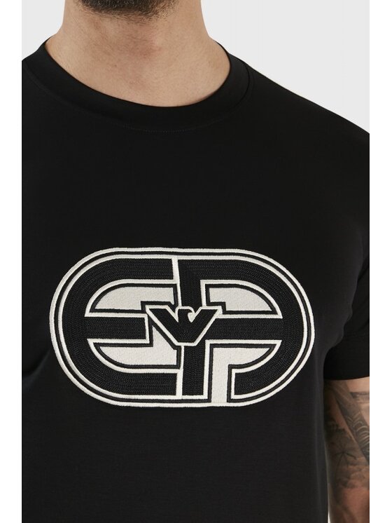 Emporio Armani Emporio Armani T-Shirt 3R1TV4 1JUVZ 0999 Czarny Regular Fit