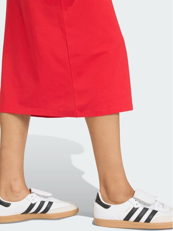 adidas adidas Sukienka codzienna 3 STRIPES DRESS (SLIM) Czerwony Slim Fit