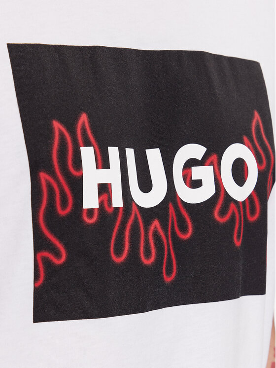 HUGO Hugo Tričko Dulive 50506989 Biela Regular Fit