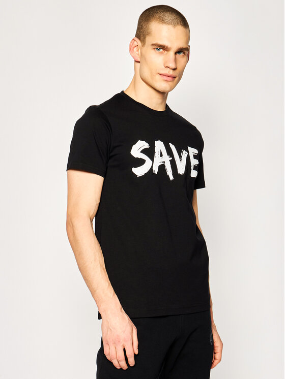 Save The Duck T-Shirt DT401M JESYX Czarny Regular Fit