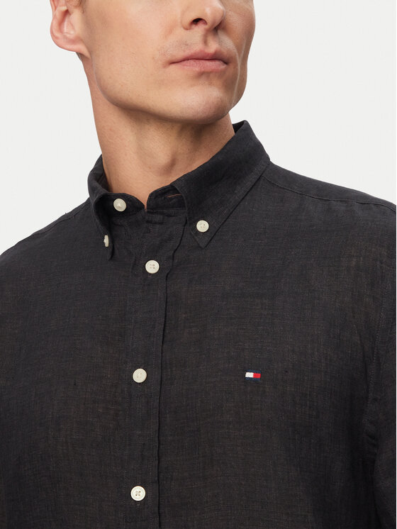 Tommy Hilfiger Tommy Hilfiger Koszula MW0MW41530 Czarny Regular Fit