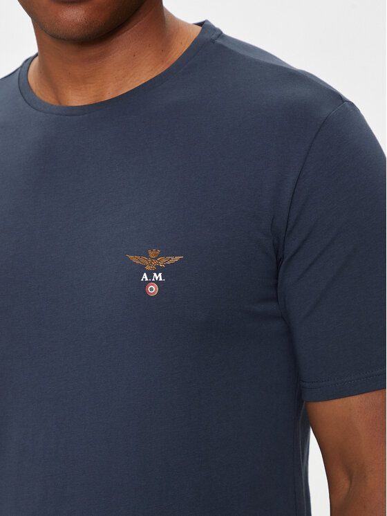 Aeronautica Militare Aeronautica Militare Tričko AM1UTI001 Tmavomodrá Regular Fit