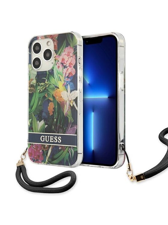 Guess Guess Etui na telefon Flower Cord Niebieski