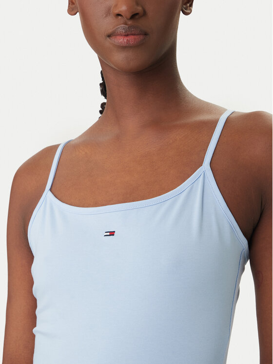 Tommy Jeans Tommy Jeans Marškinėliai Essential DW0DW20675 Žydra Slim Fit