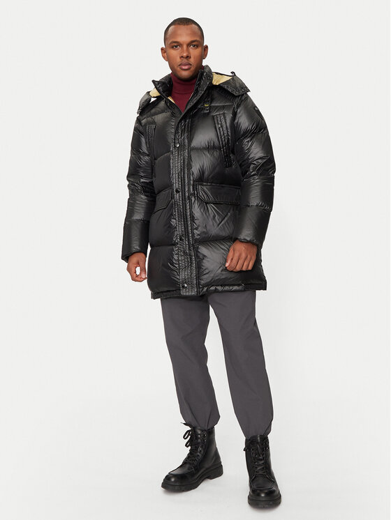 Blauer Blauer Kurtka puchowa 24WBLUK03323 Czarny Regular Fit