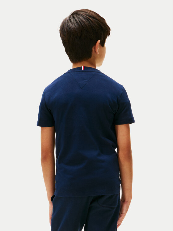 Tommy Hilfiger Tommy Hilfiger Tricou Varsity Print KB0KB09932 Bleumarin Regular Fit