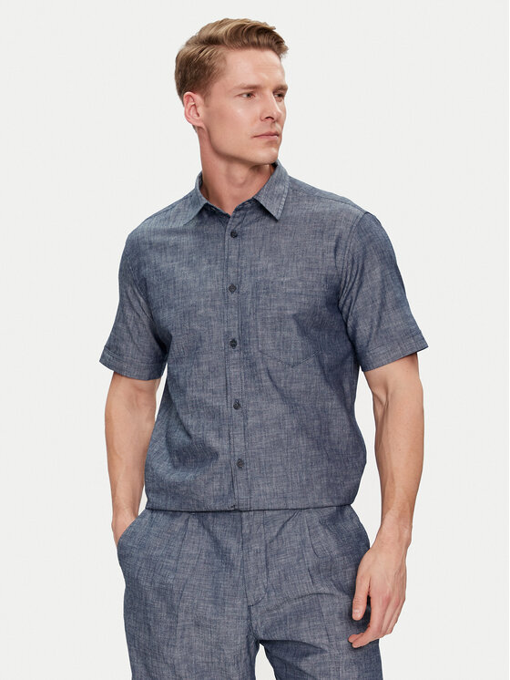 United Colors Of Benetton United Colors Of Benetton Hemd 5WV1UQ03P Blau Regular Fit