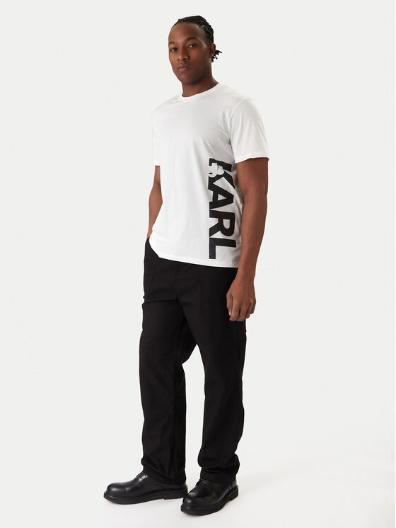 KARL LAGERFELD KARL LAGERFELD T-Shirt A2M46038 Biały Regular Fit