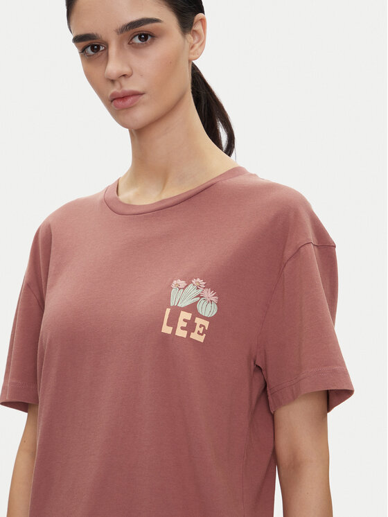 Lee Lee Тишърт Vintage 112363834 Розов Relaxed Fit