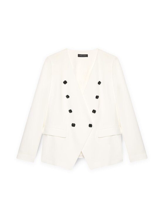 Fiorella Rubino Fiorella Rubino Giacca outdoor Q525T000208N011 Bianco Regular Fit