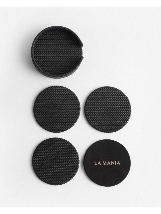 La Mania La Mania Komplet podkładek Tresse III 4 szt. Czarny