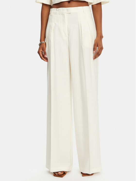 Patrizia Pepe Patrizia Pepe Текстилни панталони 2P1670 A573 W146 Екрю Regular Fit