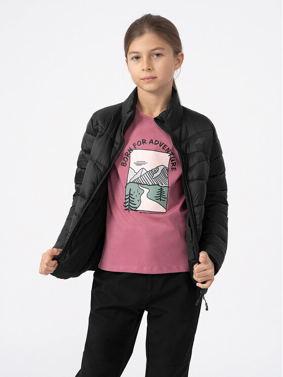 4F 4F Kurtka zimowa 4FJAW23TDJAF219 Czarny Regular Fit