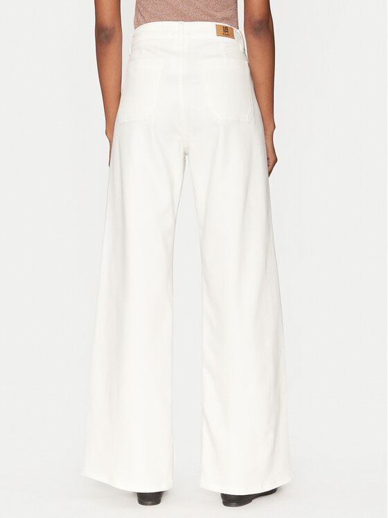 Marella Marella Pantaloni palazzo Samovar 2515131201 Écru Regular Fit