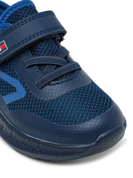 Tommy Hilfiger Tommy Hilfiger Snīkeri Low Cut Lace-Up/Velcro Sneaker T1B9-34110-1843 M Tumši zils