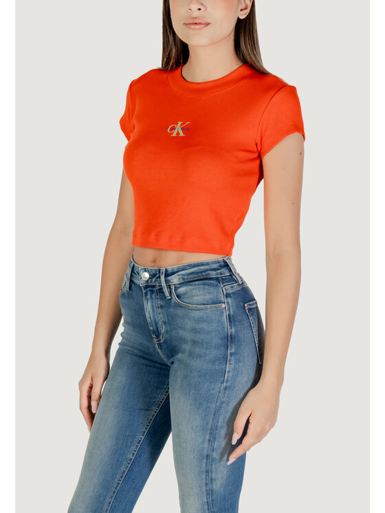 Calvin Klein Jeans Calvin Klein Jeans T-Shirt MONOGRAM BABY TEE Κόκκινο Casual Fit