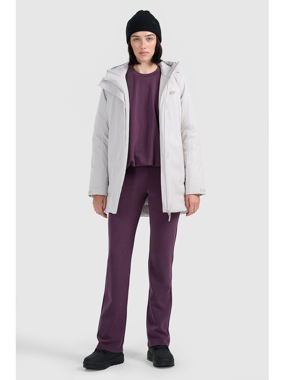4F 4F Parka MIDSHOP TEXTILE Szary jasny Regular Fit