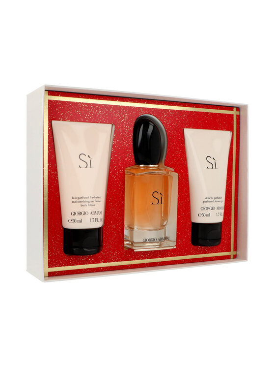 Giorgio Armani Giorgio Armani Set Armani Si Edp 50ml + Shower Gel 50ml + Body Lotion 50ml Zestaw zapachowy