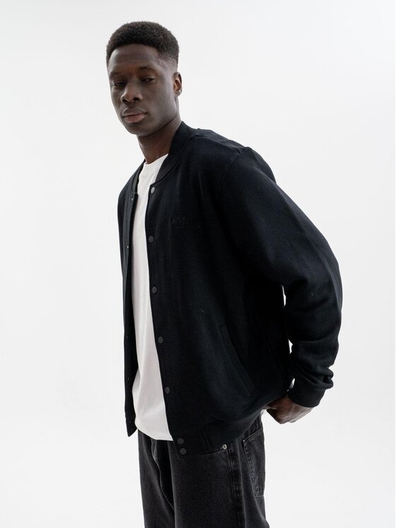 Jigga Wear Jigga Wear Spodnie materiałowe Kurtka Bejsbolówka Męska Czarna Jigga Wear Simple Crown College Jacket XXL Czarny Regular Fit