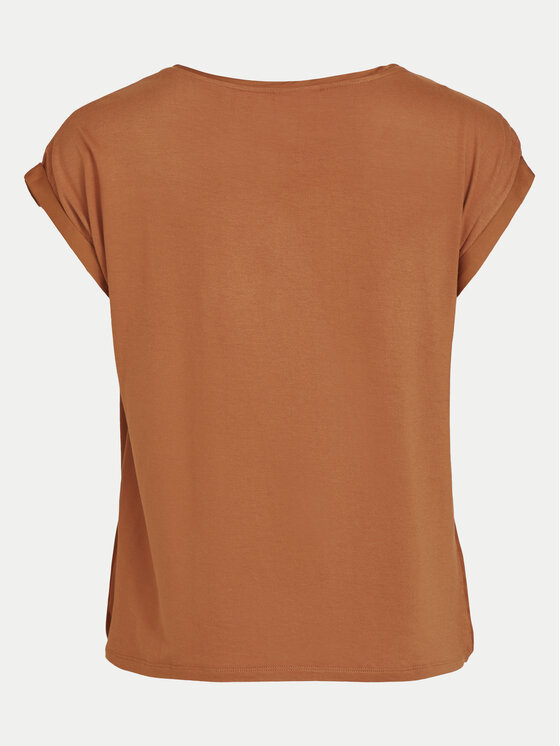 Vila Vila T-shirt Ellette 14059563 Narančasta Regular Fit