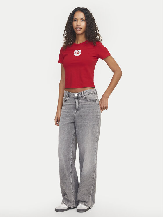 JJXX JJXX T-Shirt Gigi 12277657 Czerwony Stretch Fit