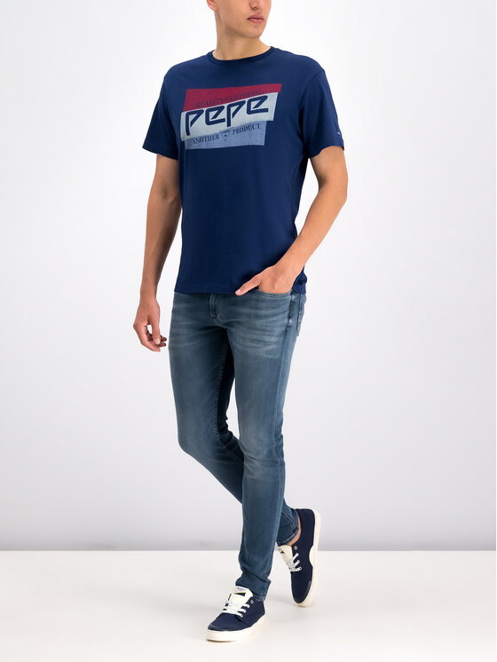Pepe Jeans T-Shirt PM506545 Granatowy Regular Fit