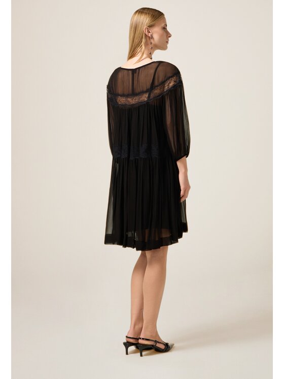 Oltre Oltre Vestito da giorno 7029J000903N033 Nero A-Line Fit