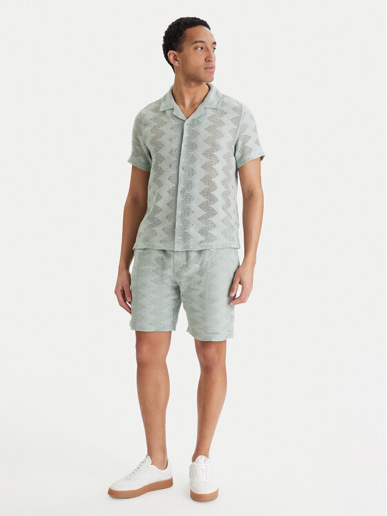 Guess Guess Риза M6GP46 K3236 Зелен Regular Fit