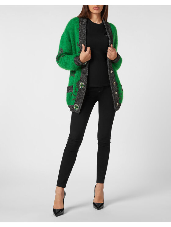 PHILIPP PLEIN PHILIPP PLEIN Kardigán 3665 Zelená