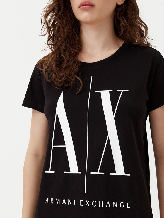Armani Exchange Armani Exchange Футболка 8NYTCX YJG3Z 1200 Чорний Regular Fit