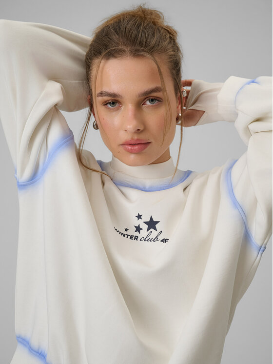 4F 4F Bluza SUMMIT BLISS Kremowy Regular Fit