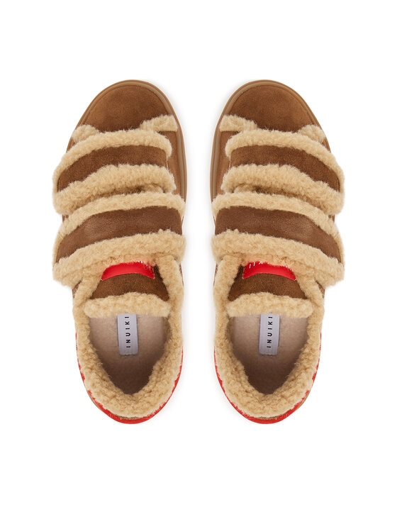 Inuikii Inuikii Αθλητικά Lila Shearling Low Velcro 1001.001.0561.150 Καφέ