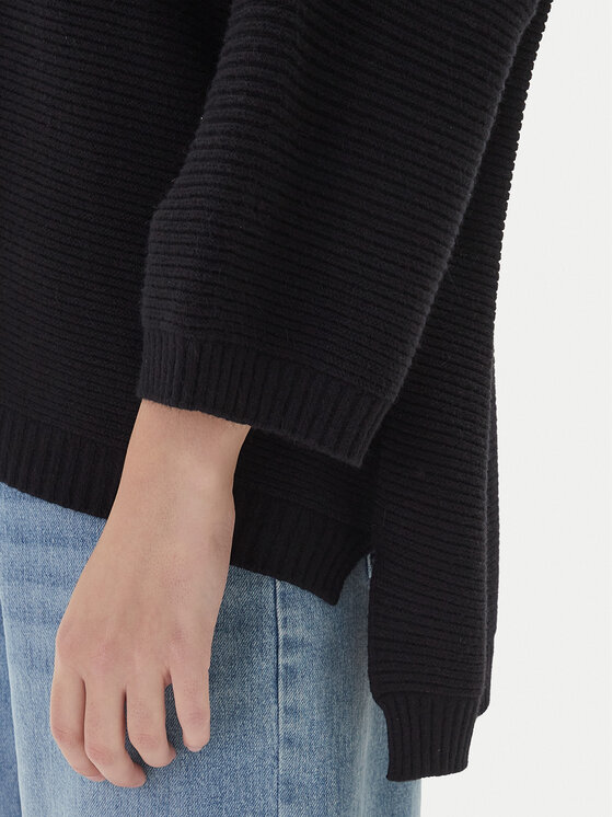 Kontatto Kontatto Sweater 3M0848C Fekete Relaxed Fit