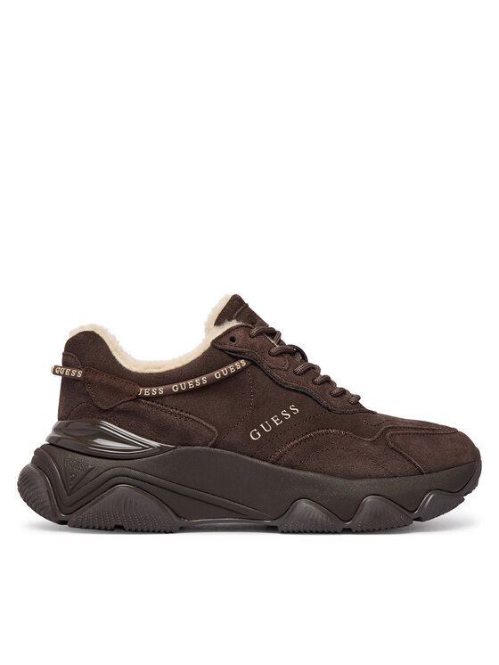 Guess Guess Sneakersy FLFMI3 SUE12 Tmavě hnědá