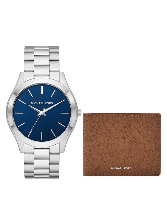 Set cadou Michael Kors Slim Runway Gent MK1060SET Argintiu