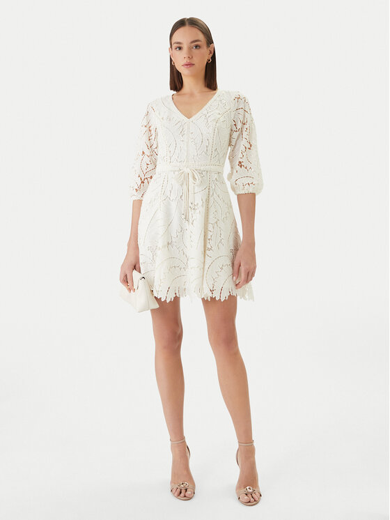 Guess Guess Abito da cocktail W6GK91 W2162 Bianco Classic Fit