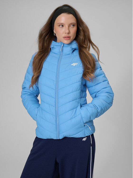 4F 4F Kurtka puchowa EVERYDAY ACTIVE Niebieski Slim Fit