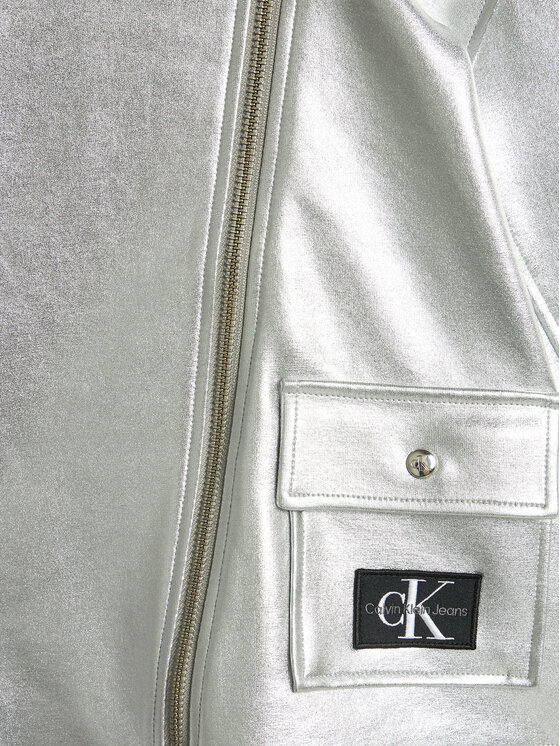 Calvin Klein Jeans Calvin Klein Jeans Ramoneska Perfecto IG0IG02307 Srebrny Regular Fit